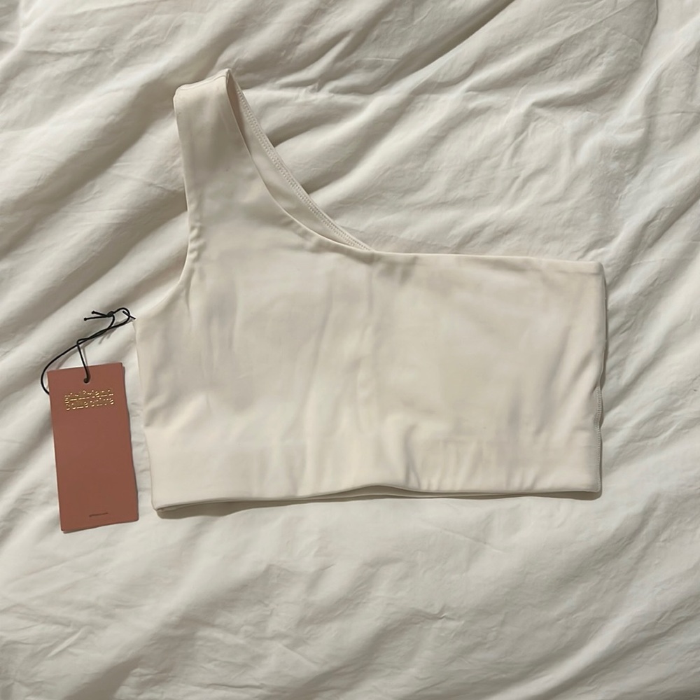 RARE Girlfriend Collective One Shoulder Sports Bra/Top